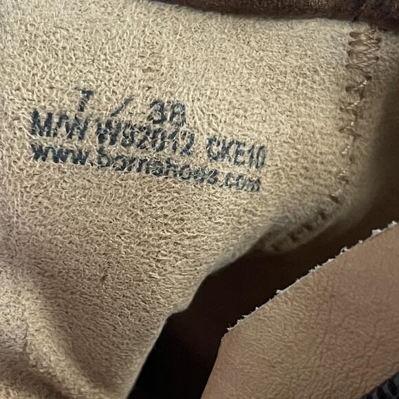 Born Boots Womens Size 7 Brown Suede Fringe Western Chunky Heel Shoes Festival - Picture 10 of 10